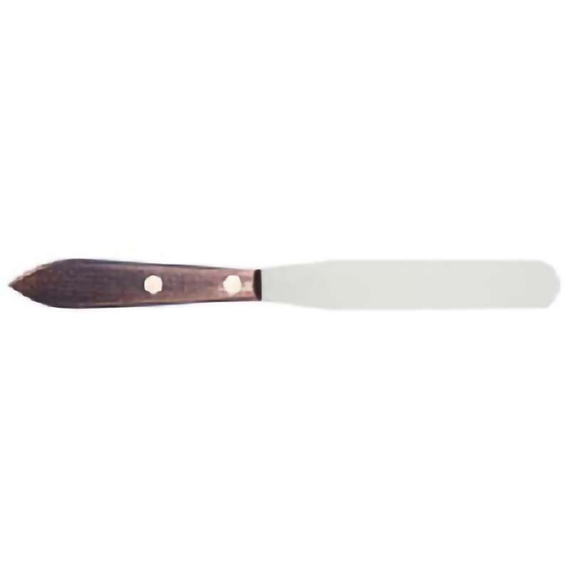 Micro Spatula Wood Handle SS 4" 7 1/2"